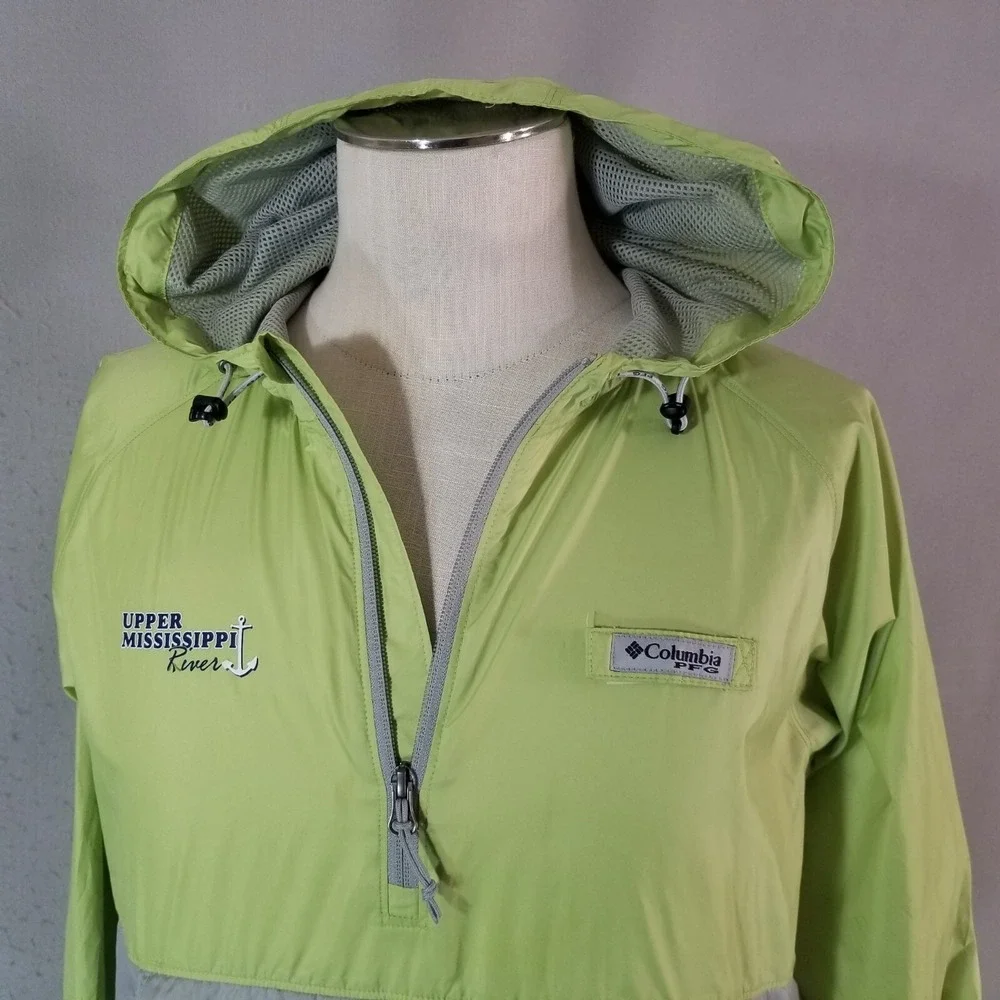 Columbia PFG jacket men's small windbreaker hoodie packable outdoor fishing